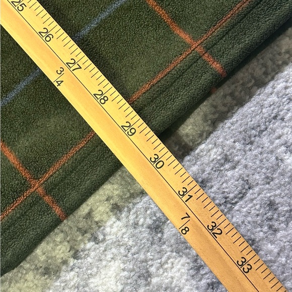 Men’s Van Heusen Green Plaid Checkered  Quarter-Zip Fleece Pullover - Picture 6 of 6